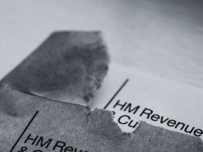 The image show cases a letter that's been opened from HMRC.